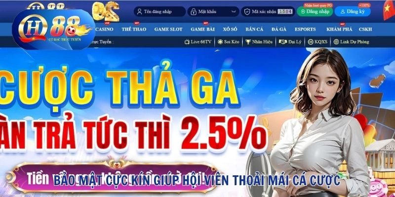 QH88 25 Bảo mật cực kín giúp hội viên thoải mái cá cược