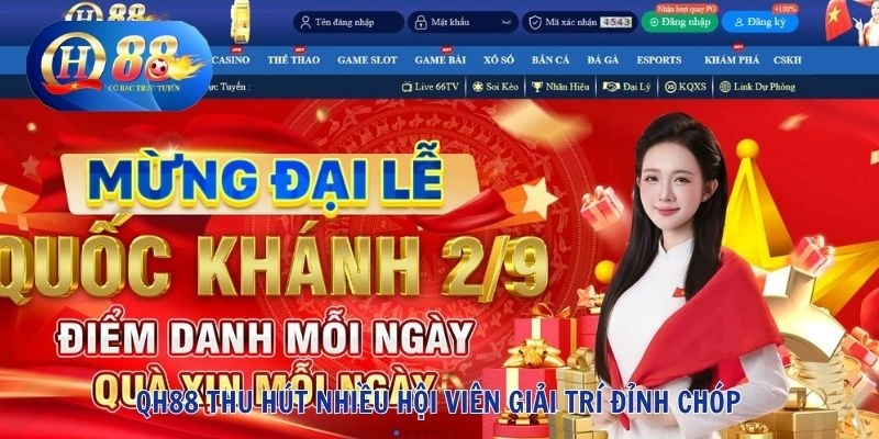 QH88 22 QH88 thu hút nhiều hội viên giải trí đỉnh chóp