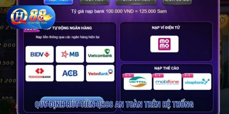 Rút Tiền QH88 1 Quy định rút tiền QH88 an toàn trên hệ thống